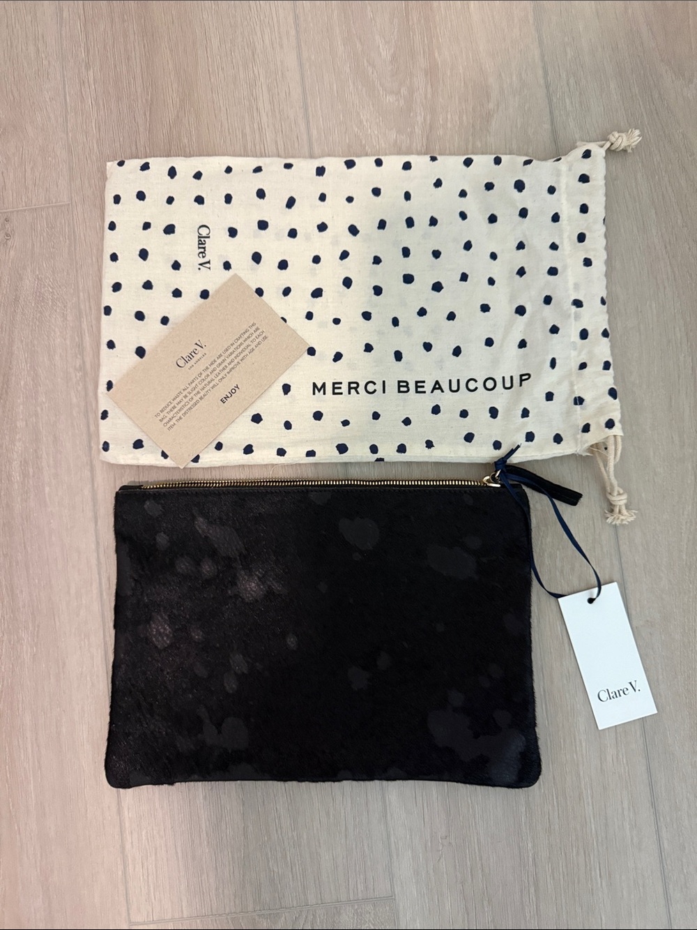 Clare V ponyhair purse